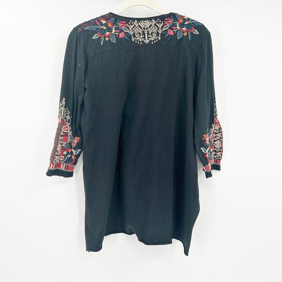Johnny Was Womens Boho Festival Embroidered Floral Tunic Top Blouse‎ Size S - Picture 8 of 8